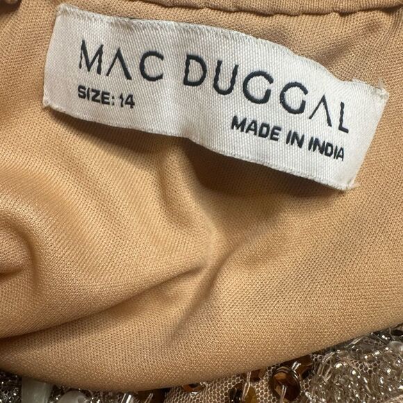 NWT Mac Duggal Vintage style Copper midi dress 93764 Size 14 - Picture 9 of 15